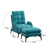 Modern Velvet Upholstered Recliner and Ottoman Set Recliners Living and Home 