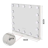 50cm W Rectangle Hollywood LED Lighted Cosmetic Mirror LED Make Up Mirrors Living and Home 