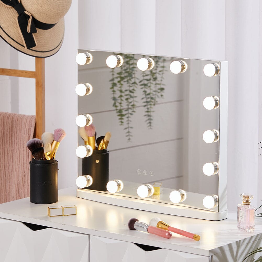 50cm W Rectangle Hollywood LED Lighted Cosmetic Mirror LED Make Up Mirrors Living and Home 