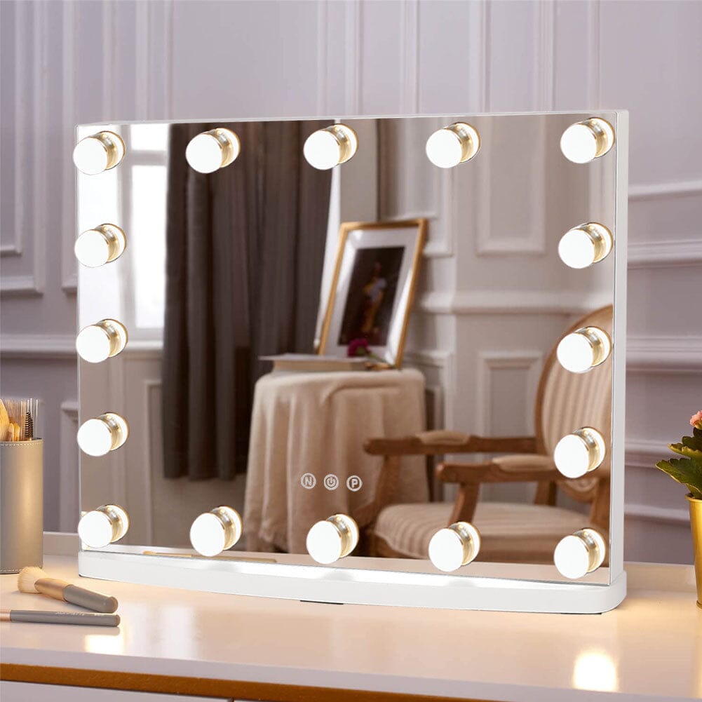 50cm W Rectangle Hollywood LED Lighted Cosmetic Mirror LED Make Up Mirrors Living and Home 