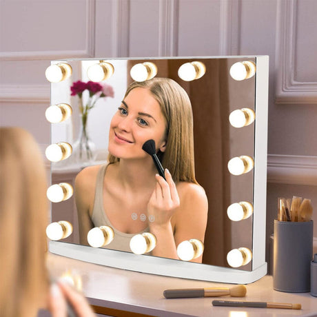 50cm W Rectangle Hollywood LED Lighted Cosmetic Mirror LED Make Up Mirrors Living and Home 