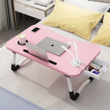 Luxe Foldable Laptop Bed Desk with LED Light and USB Ports Living and Home 