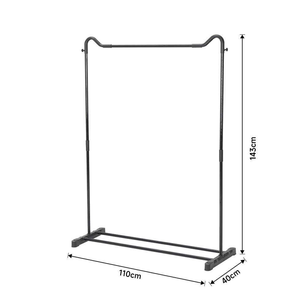 Freestanding Black Metal Garment Rack Living and Home 