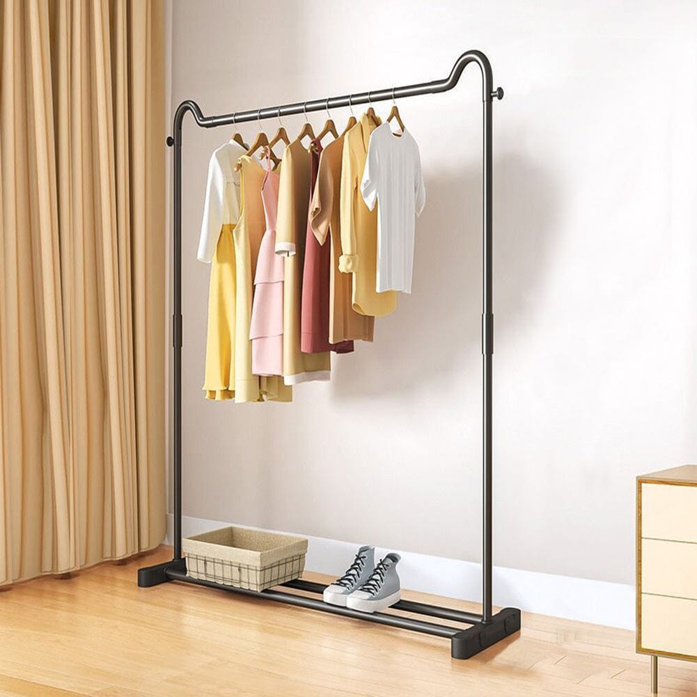 Freestanding Black Metal Garment Rack Living and Home 