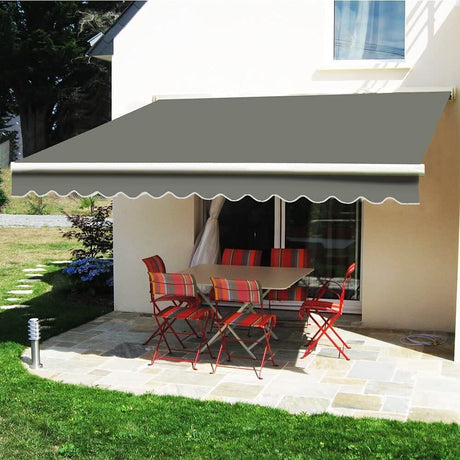 Outdoor Retractable Patio Awning Canopy for Window and Door Patio Awnings Living and Home 