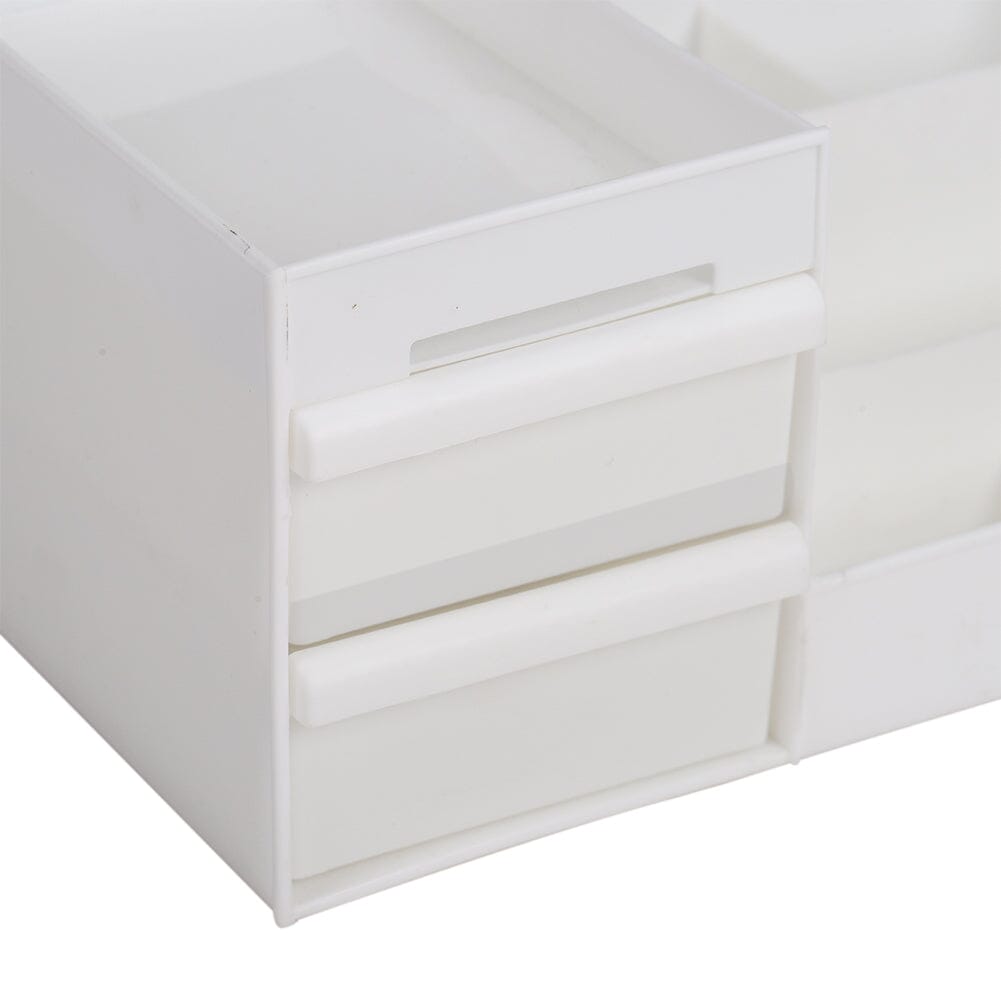 25.2cm W White Multi-Purpose Makeup Storage Box Drawers Organizer Makeup Organizers Living and Home 