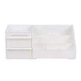 32.3cm W White Plastic Storage Box with Drawers for Makeup Makeup Organizers Living and Home 