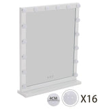 Hollywood Style Lighted Rectangular Makeup Mirror with Base LED Make Up Mirrors Living and Home 