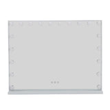 Hollywood Style Lighted Rectangular Makeup Mirror with Base LED Make Up Mirrors Living and Home 