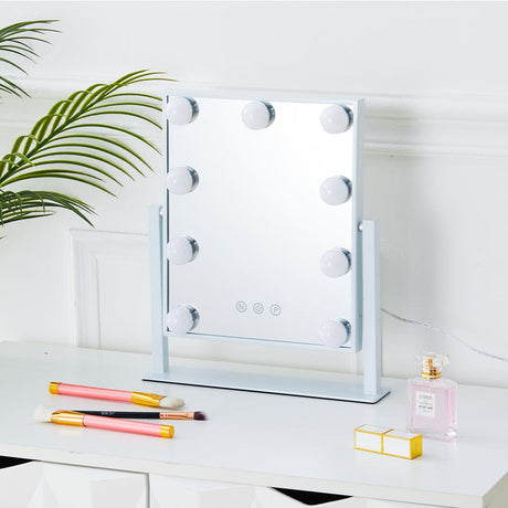 LED Lighted Vanity Mirror with 14 Bulbs for Dressing Room and Bedroom Living and Home 30.5cm W x 6cm D x 35.5cm H 