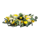 Summer Faux Lemon Peony Wreath with Green Olive Leaves Artificial Plants Living and Home 