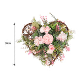 Rustic Assorted Flowers Heart-shaped Wreath Wedding Decoration Artificial Plants Living and Home 