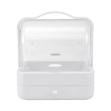 White Portable Dustproof Makeup Storage Box Makeup Organizers Living and Home 26.5cm W x 18.2cm D x 30cm H 