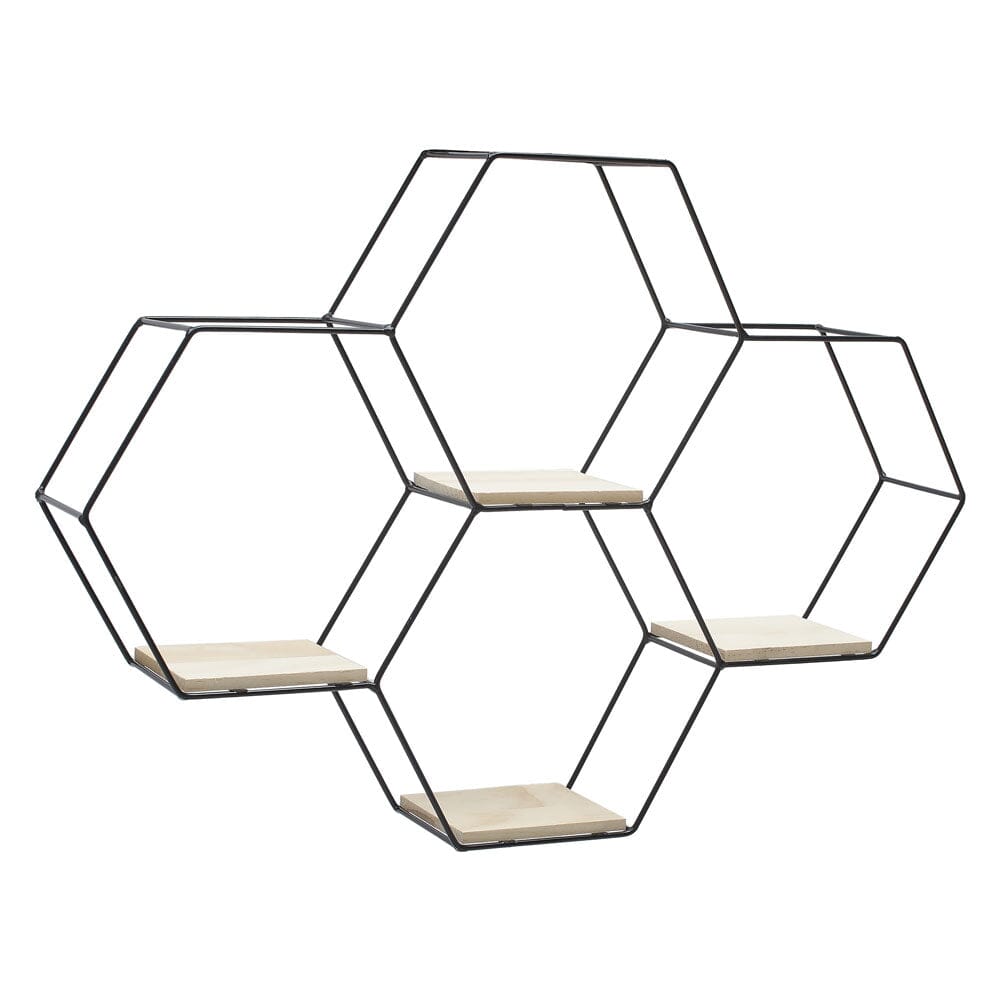 3 Style Diy Hexagonal Wall Shelf Storage Wall Shelves Living and Home 