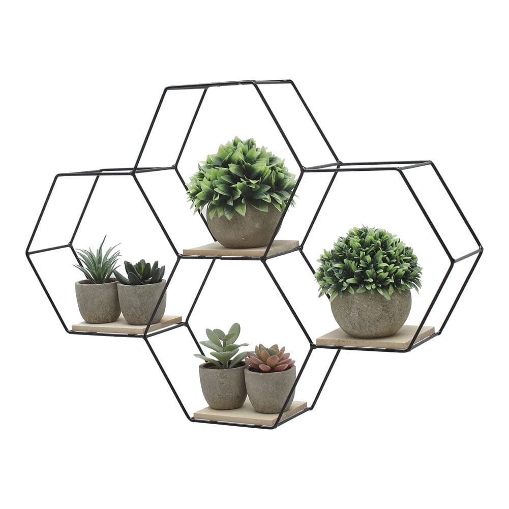 3 Style Diy Hexagonal Wall Shelf Storage Wall Shelves Living and Home 