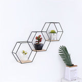 3 Style Diy Hexagonal Wall Shelf Storage Wall Shelves Living and Home 