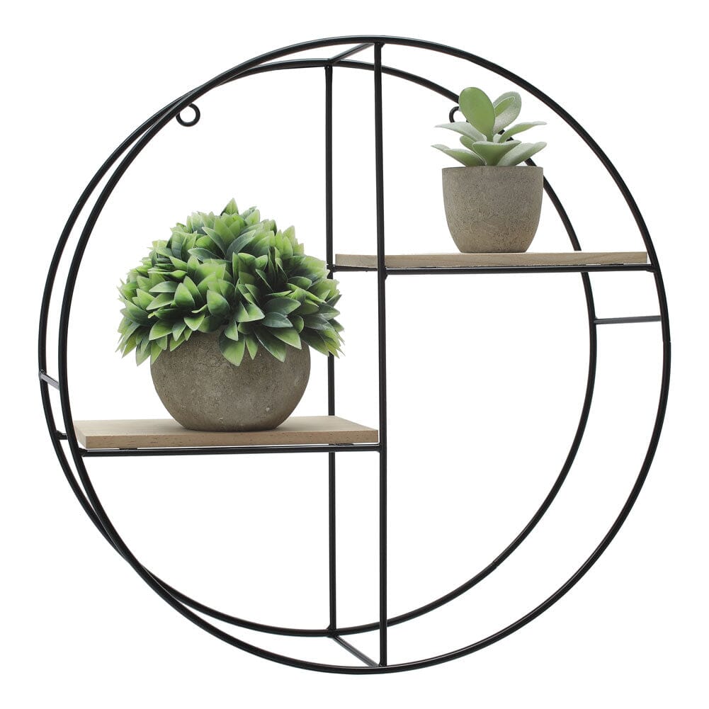 2 Style Modern Round Floating Decorative Wall Shelf Wall Shelves Living and Home 