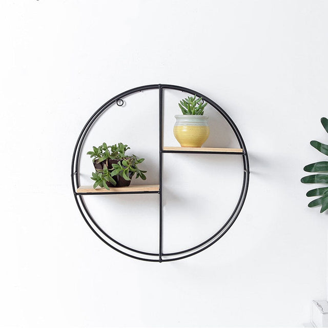 2 Style Modern Round Floating Decorative Wall Shelf Wall Shelves Living and Home 