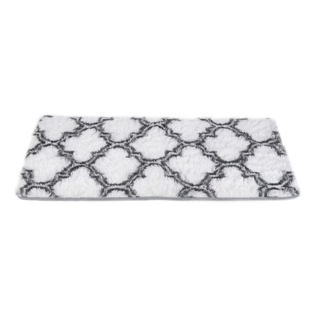 Modern Grey and White Geometric Indoor Shag Area Rug Rugs Living and Home 