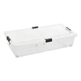 Clear Plastic Underbed Storage Box with Wheels Storage Boxes Living and Home 