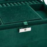 3-Tier Dark Green Velvet Jewellery Box with Lock Jewellery Boxes Living and Home 