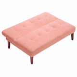 4ft Wide Modern 3 Seater Padded Convertible Sofa Bed with Wooden Legs Sofa Beds Living and Home 