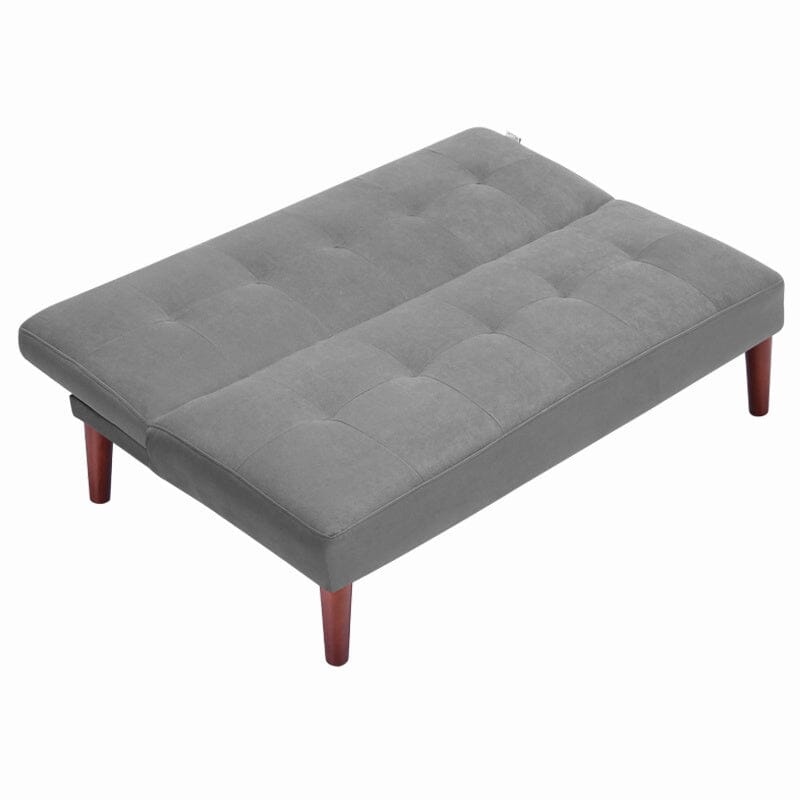 4ft Wide Modern 3 Seater Padded Convertible Sofa Bed with Wooden Legs Sofa Beds Living and Home 