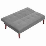 4ft Wide Modern 3 Seater Padded Convertible Sofa Bed with Wooden Legs Sofa Beds Living and Home 