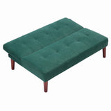 4ft Wide Modern 3 Seater Padded Convertible Sofa Bed with Wooden Legs Sofa Beds Living and Home 