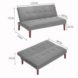 4ft Wide Modern 3 Seater Padded Convertible Sofa Bed with Wooden Legs Sofa Beds Living and Home 