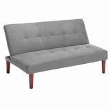 4ft Wide Modern 3 Seater Padded Convertible Sofa Bed with Wooden Legs Sofa Beds Living and Home 