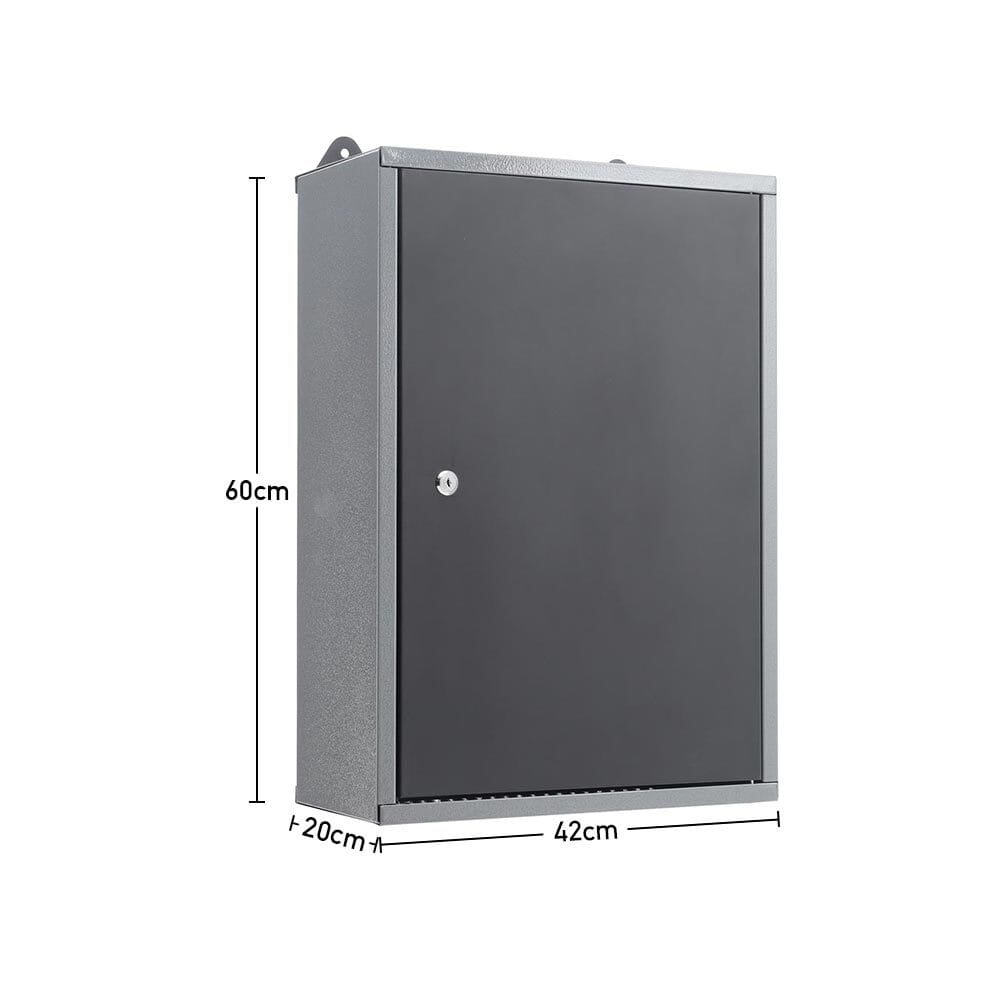 Wall Mounted Lockable Pegboard Tool Cabinet with A Lockable Door Cabinets Living and Home 