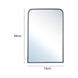 Contemporary Arched Bathroom Wall Mirror Bathroom Mirrors Living and Home 74cm W x 2.5cm D x 84cm H 