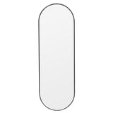 Sleek Contemporary Oval Metal Wall Mirror - Full-Length Design Wall Mirrors Living and Home 