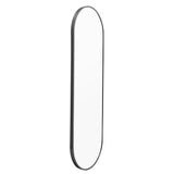 Sleek Contemporary Oval Metal Wall Mirror - Full-Length Design Wall Mirrors Living and Home 