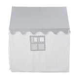 120cm W White Cotton House Play Tent For Kids with Windows Play Tents Living and Home 