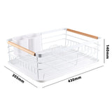 2-Tier Modern White Kitchen Triangular Organizer Metal Kitchen Storage Baskets Living and Home 