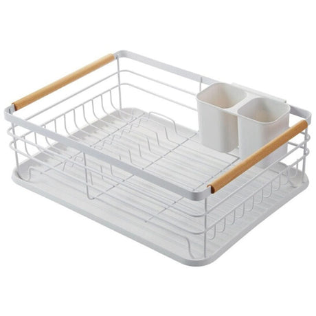 2-Tier Modern White Kitchen Triangular Organizer Metal Kitchen Storage Baskets Living and Home 