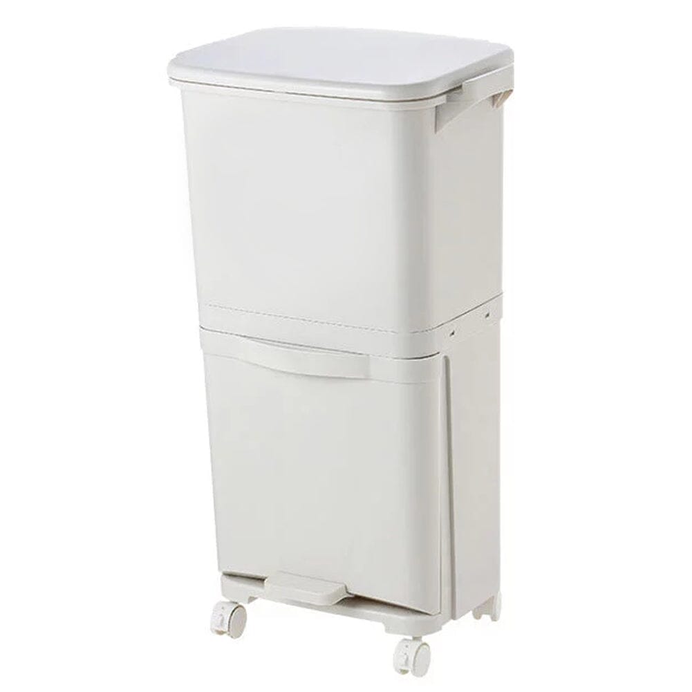 38L White Rubbish Dustbin Recycling Bin Rubbish Trash Home Kitchen Kitchen Storage Baskets Living and Home 