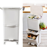 38L White Rubbish Dustbin Recycling Bin Rubbish Trash Home Kitchen Kitchen Storage Baskets Living and Home 