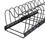 Expandable Pot Pan Lid Rack Pan Organiser with 10 Dividers Kitchen Shelves Living and Home 