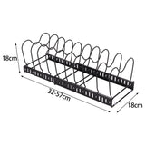 Expandable Pot Pan Lid Rack Pan Organiser with 10 Dividers Kitchen Shelves Living and Home 