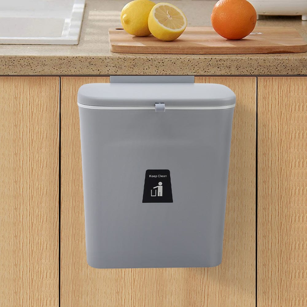 9L Compost Bin Hanging Trash Can With Inner Bucket Kitchen Waste Bins Living and Home 