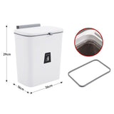 Practical 9L Trash Can with Ring - Simplify Your Waste Management Kitchen Waste Bins Living and Home 