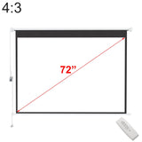 4:3 Wall Mount Electric Projector Screen for Home Theater Movie and Office Projector Screens Living and Home 