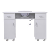 120cm Wide Wheeled Manicure Table with Electric Dust Extractor Dressing Tables Living and Home 