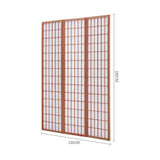 3-Panel Solid Wood Folding Room Divider Screen Coffee Living and Home 