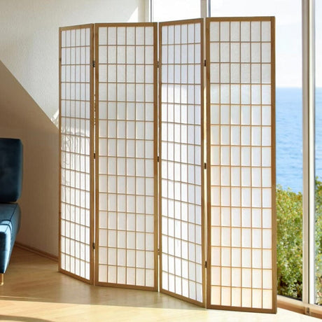 3/4 Panel Solid Wood Folding Room Divider Screen Stylish and Functional Partition Room Dividers Living and Home 