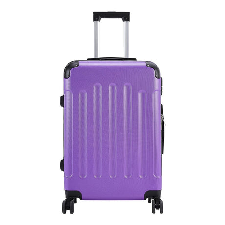 20/24/28 Inch Modern Hardside Type Spinner Suitcase with Combination Lock Travel Suitcases Living and Home Purple 24 inch 