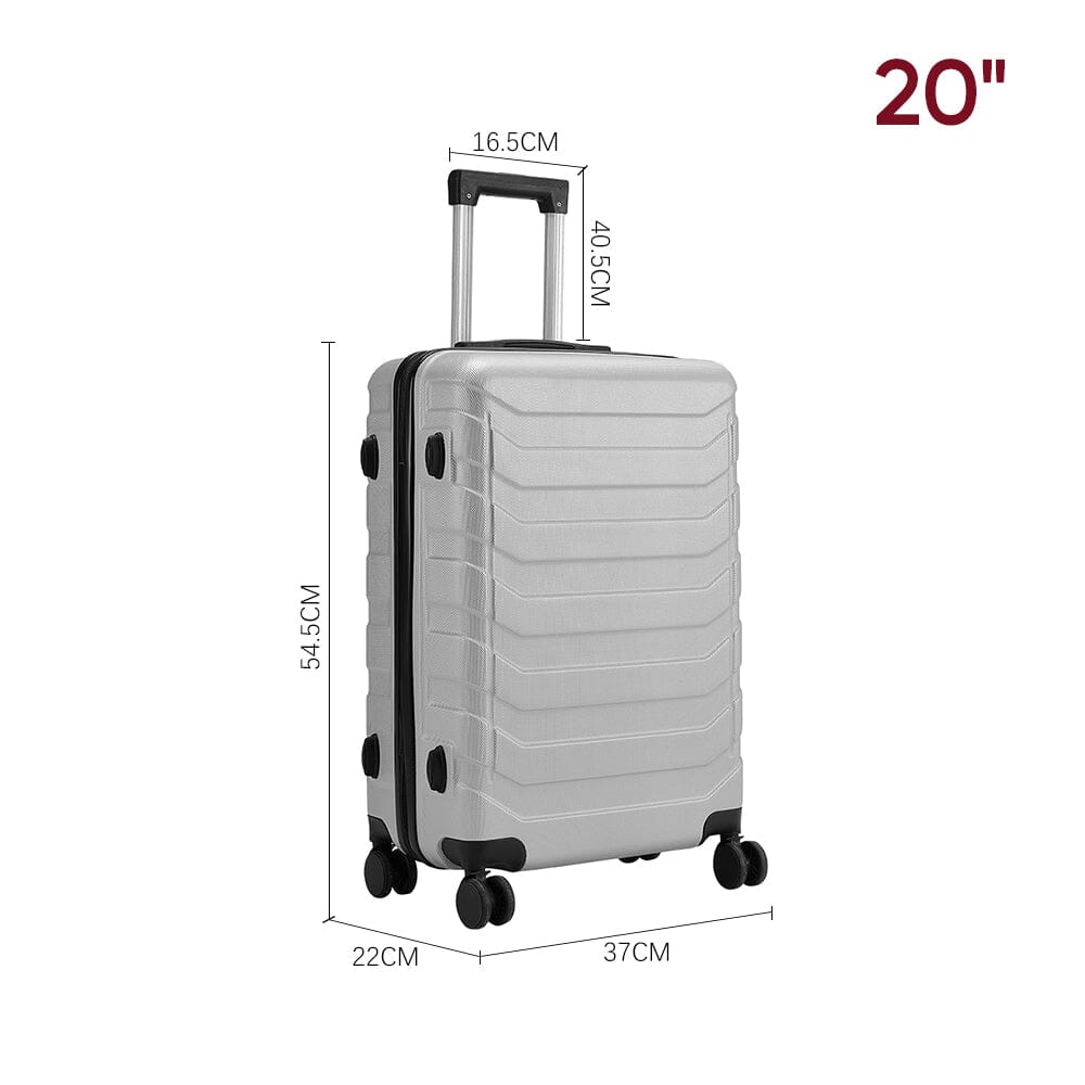 24 Inch Black/Blue/Grey Rolling Hardshell Luggage Travel Suitcase Travel Suitcases Living and Home 